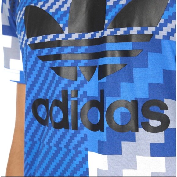 NEW! Adidas Originals Big Trefoil Logo Tee Shirt Royal Blue SZ M - Picture 5 of 13